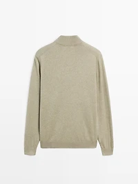 Pull en maille à col camionneur boutonné