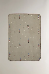 CHILDREN'S FLEECE CHRISTMAS NUTCRACKER BLANKET