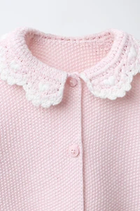 CROCHET COLLAR CARDIGAN