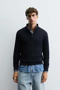 PULL 100 % LAINE COL BOUTONS