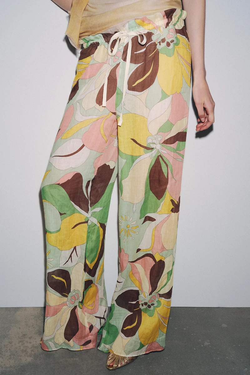 RAMIE FLORAL PRINT PANTS ZW COLLECTION
