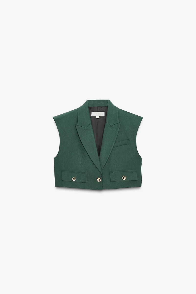 SHORT VEST WITH FLAPS