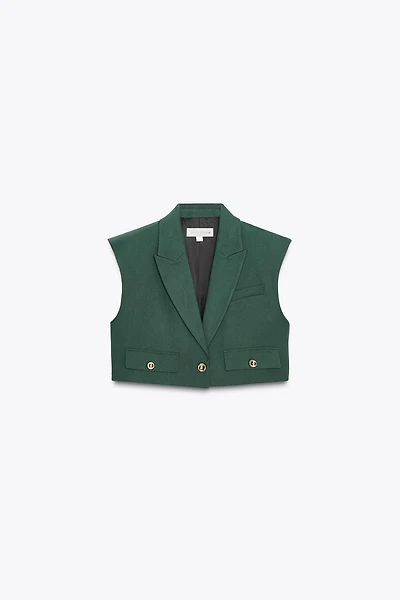 SHORT VEST WITH FLAPS
