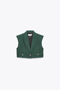 SHORT VEST WITH FLAPS