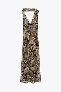 ROBE À IMPRIMÉ ANIMAL ET FOULARD
