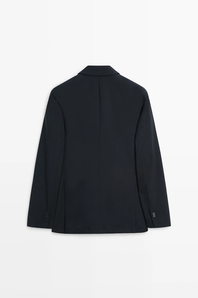 Veste de costume en laine mélangée