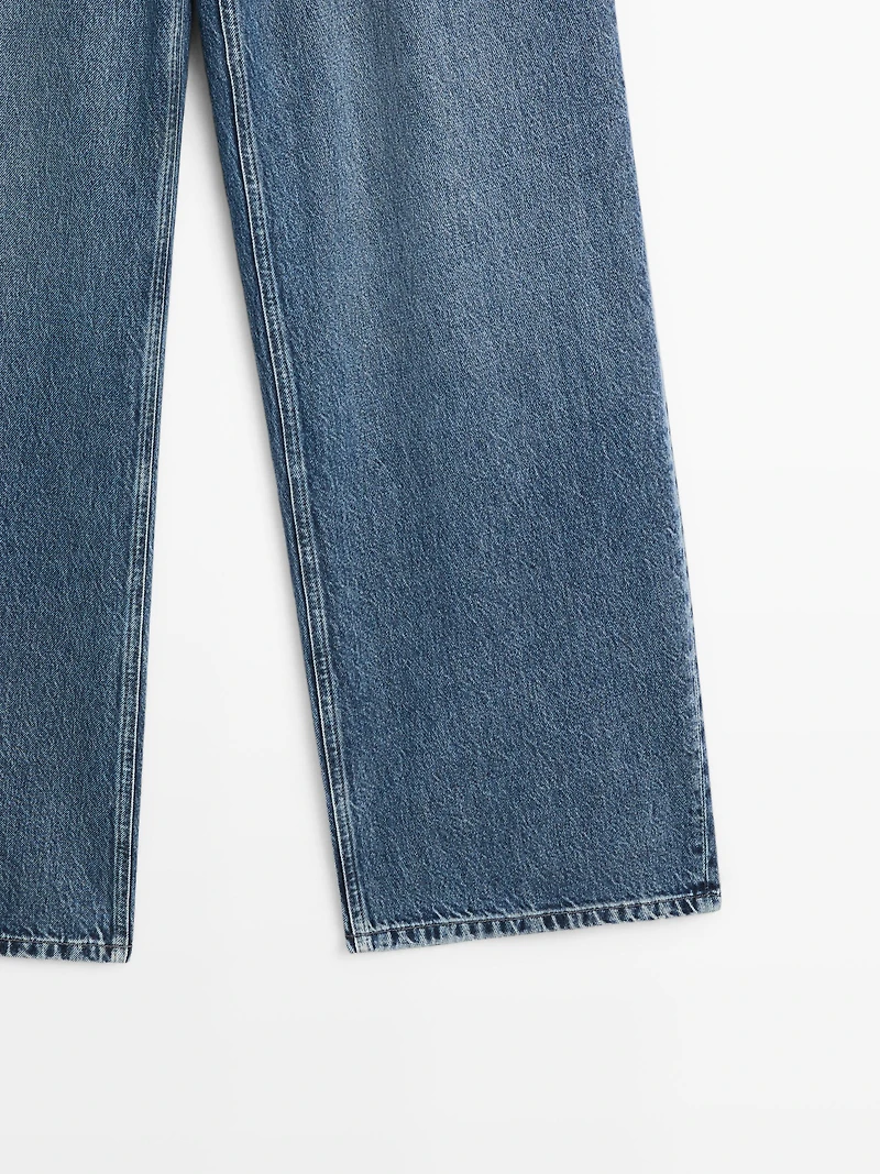 Jean barrel fit taille haute