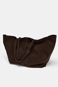 MAXI SPLIT LEATHER SHOPPER BAG