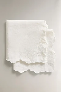 PACK OF LINEN NAPKINS WITH FLORAL EMBROIDERY (PACK OF 2)