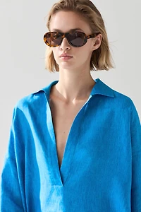 100% linen flowing blouse