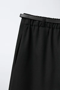 PANTALON JUPE-CULOTTE AVEC CEINTURE