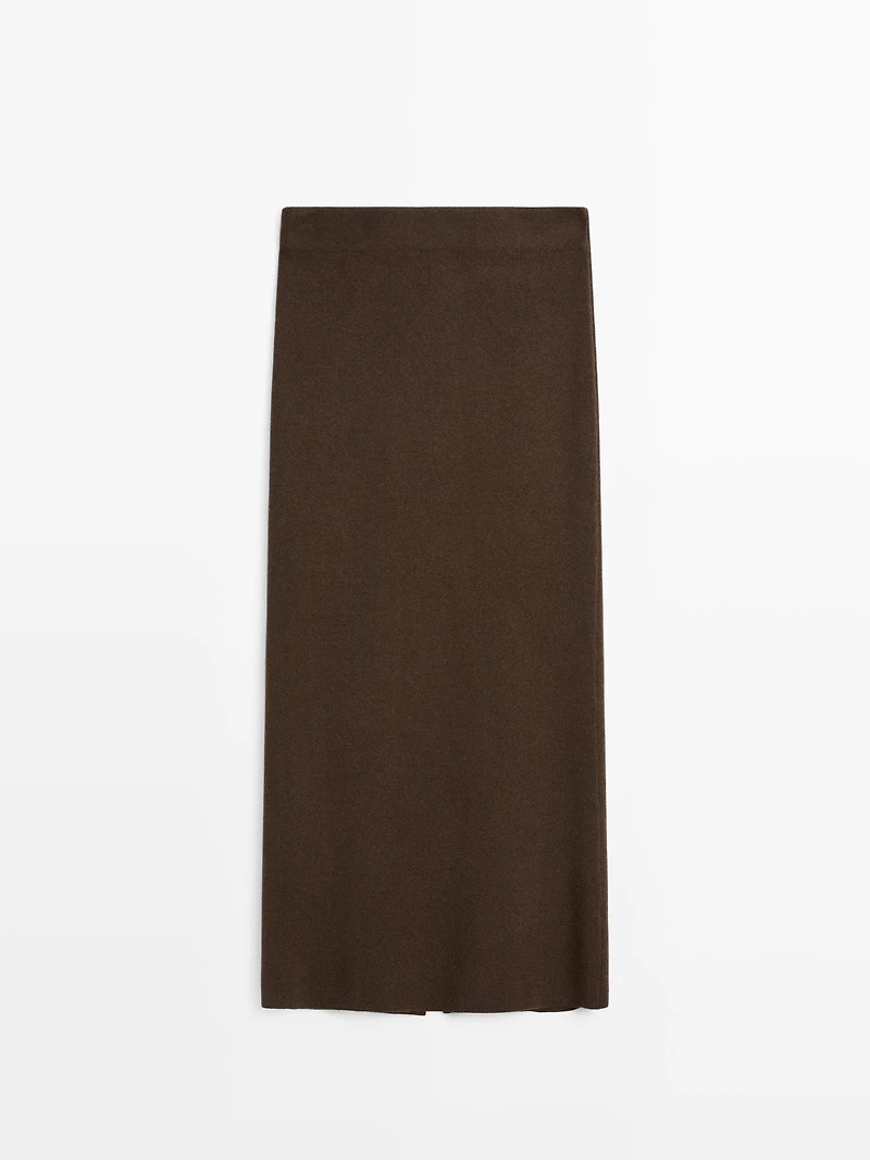 Jupe midi double face