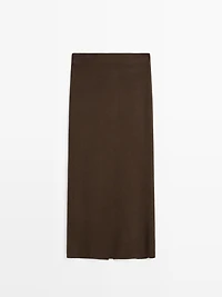 Jupe midi double face