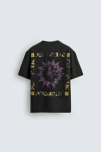 T-SHIRT EN MAILLE DÉLAVÉ IMPRIMÉS