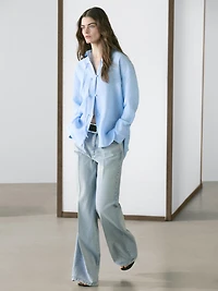 Flowing 100% linen shirt