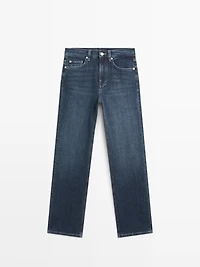 Jean straight décontracté taille haute