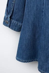 CUT DENIM DRESS