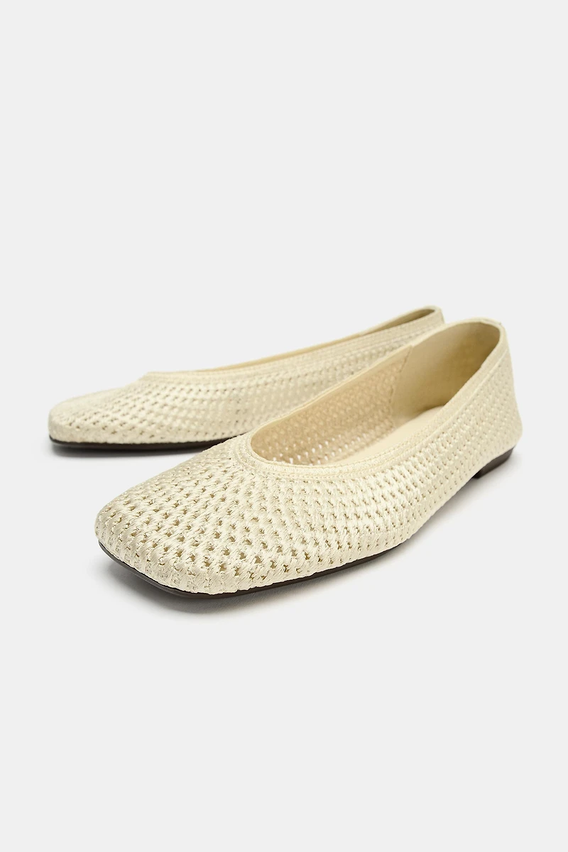 BRAIDED EFFECT BALLET FLATS