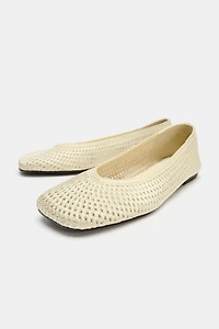 BRAIDED EFFECT BALLET FLATS