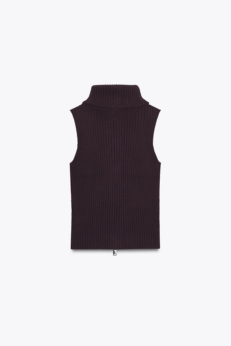 RIBBED KNIT VEST TOP