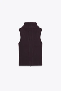 RIBBED KNIT VEST TOP