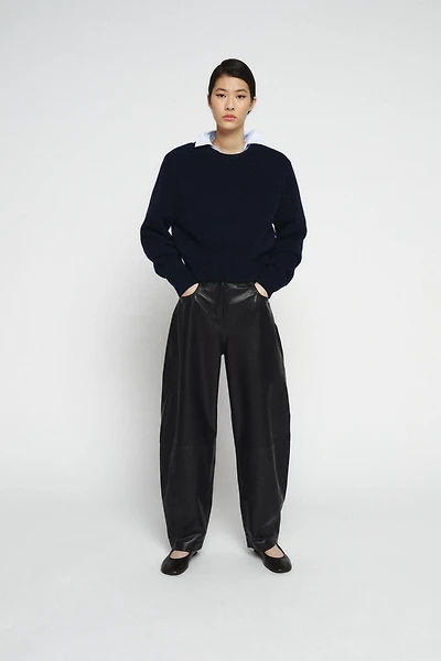 PANTALON BARREL EN CUIR ZW COLLECTION ÉDITION LIMITÉE