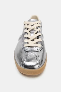METALLIC LEATHER SNEAKERS
