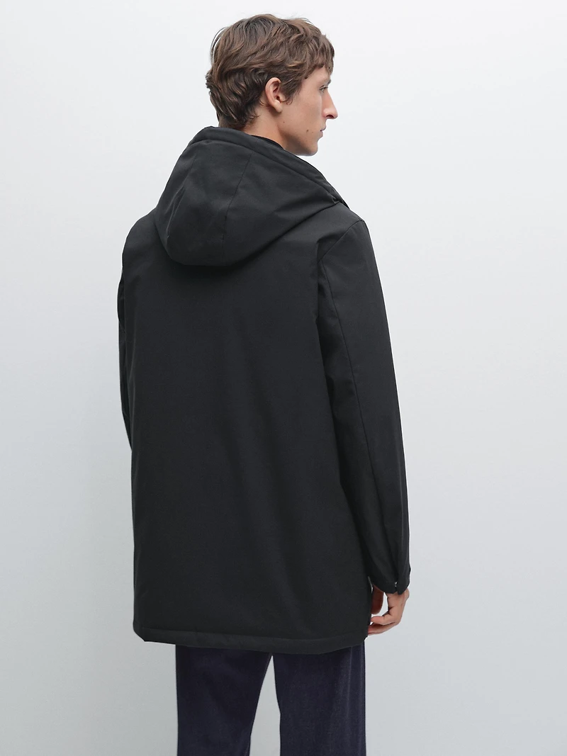 Parka mélange duvet hydrofuge