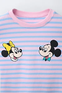STRIPED MICKEY & MINNIE MOUSE © DISNEY T-SHIRT