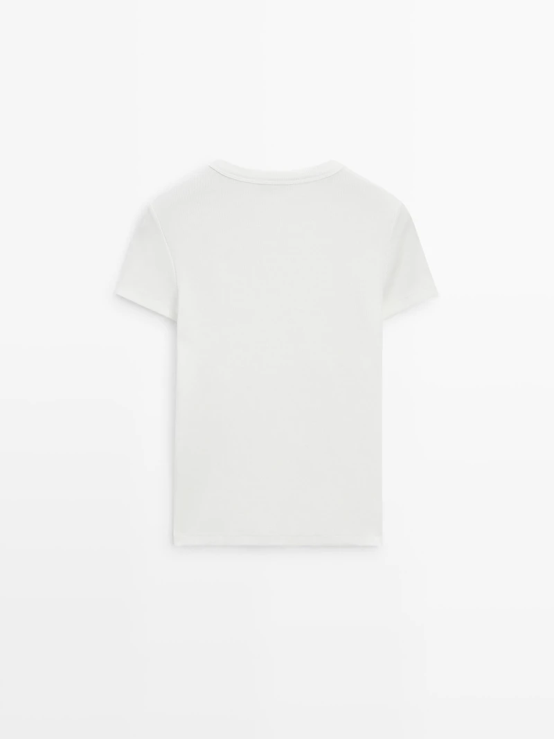 T-shirt manches courtes bord-côte heavy weight