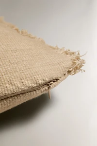 KILIM THROW PILLOW COVER WITH FRINGING