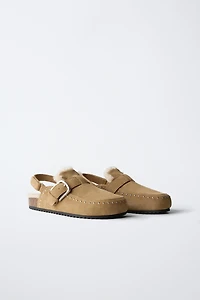 LINED LEATHER CLOGS