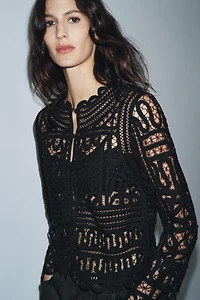 ZW COLLECTION CROCHET BLOUSE