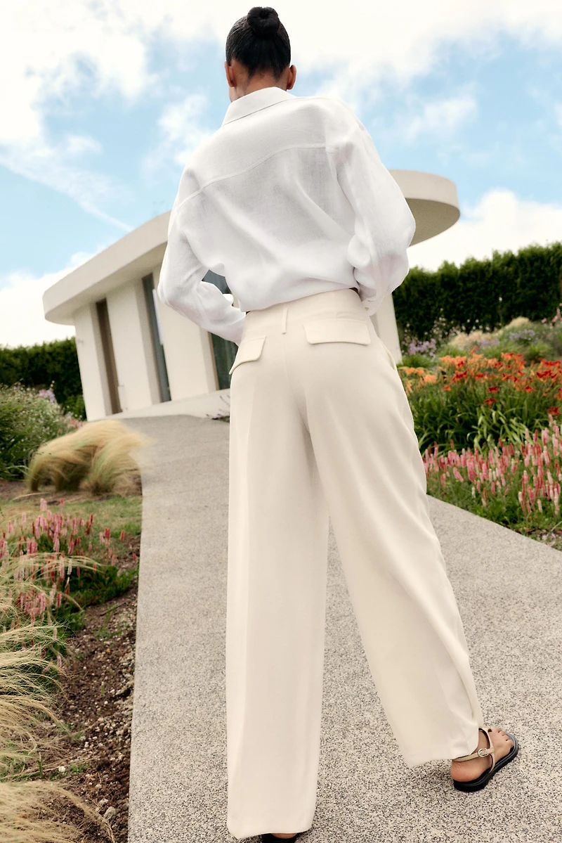 PANTALON LARGE À PINCES