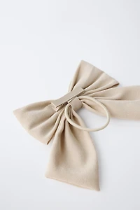 PIQUÉ BOW HAIR TIE