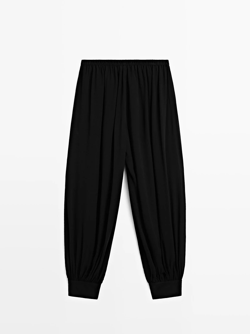 Sarouel trousers with button details