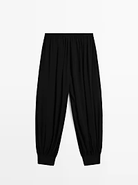 Sarouel trousers with button details