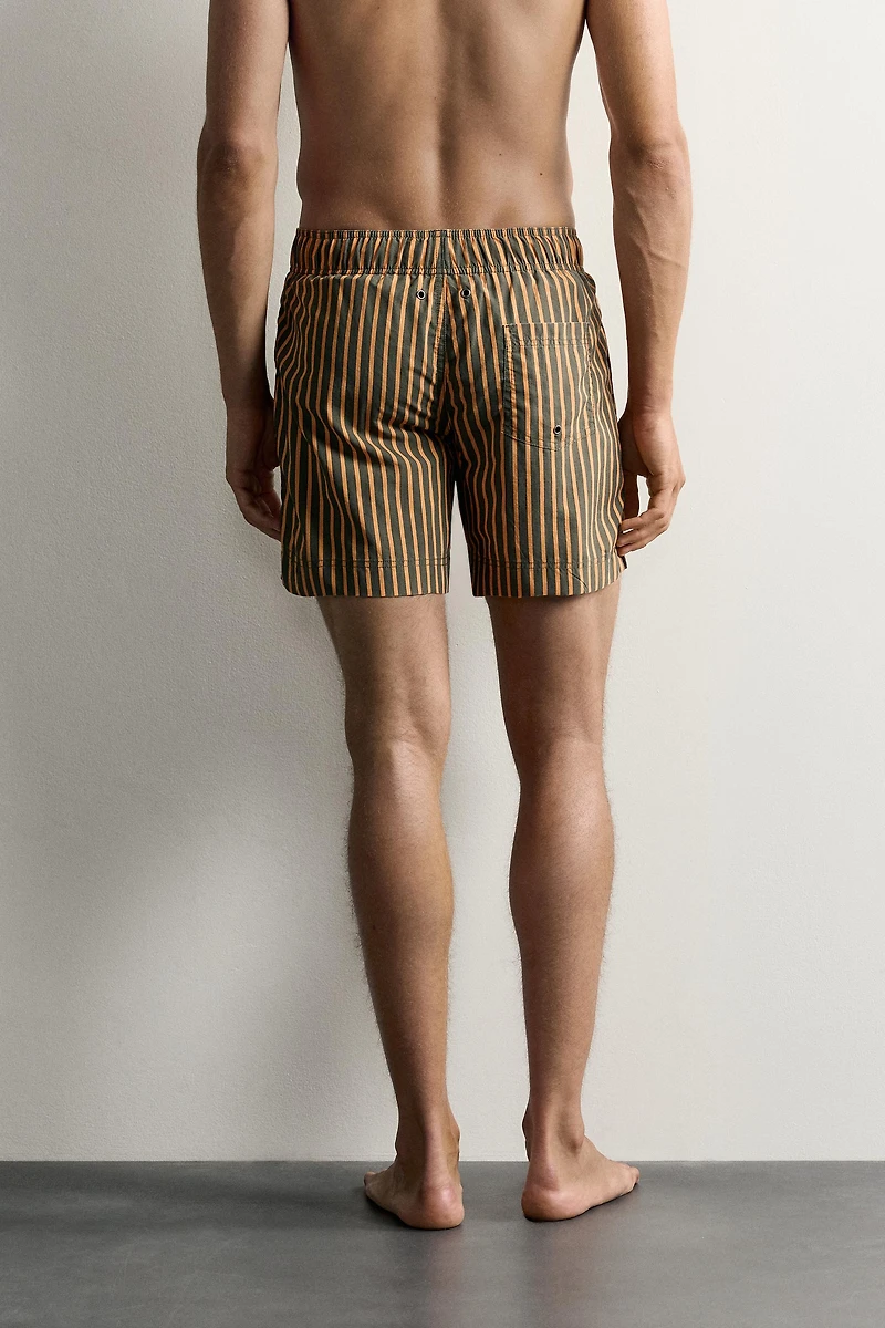STRIPED MID-LENGTH SWIMSUIT