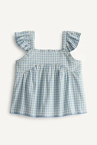 LIMITED EDITION PLAID EMBROIDERED TOP
