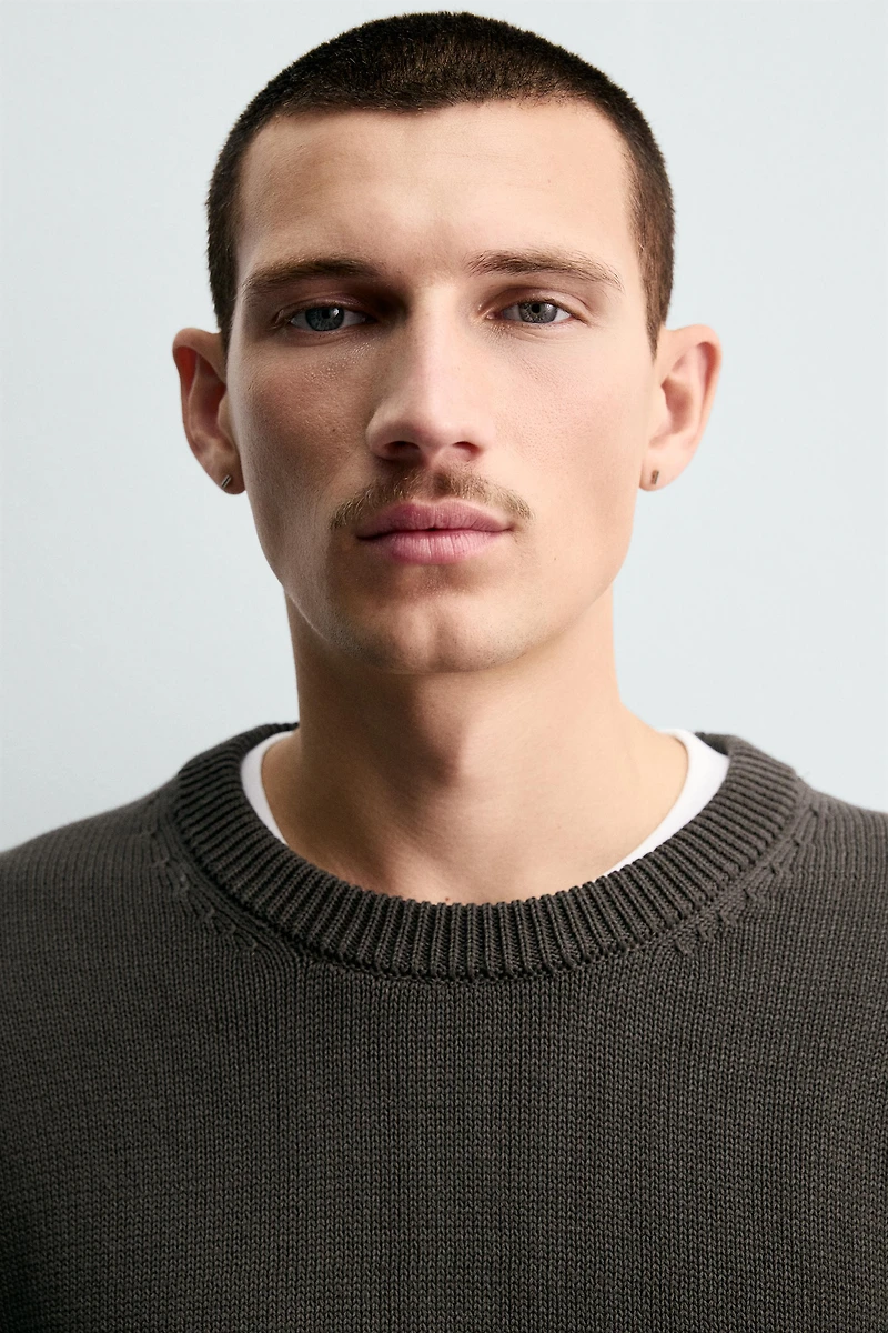 REGULAR FIT COTTON SWEATER
