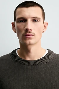 REGULAR FIT COTTON SWEATER