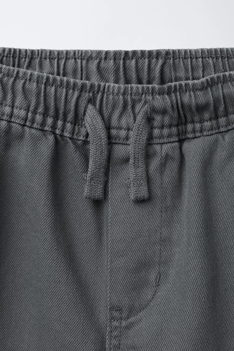 FLOWY PANTS WITH ELASTIC TRIM