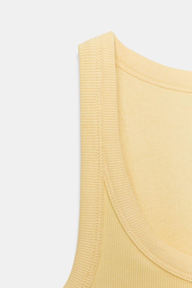 RIBBED SLEEVELESS TOP