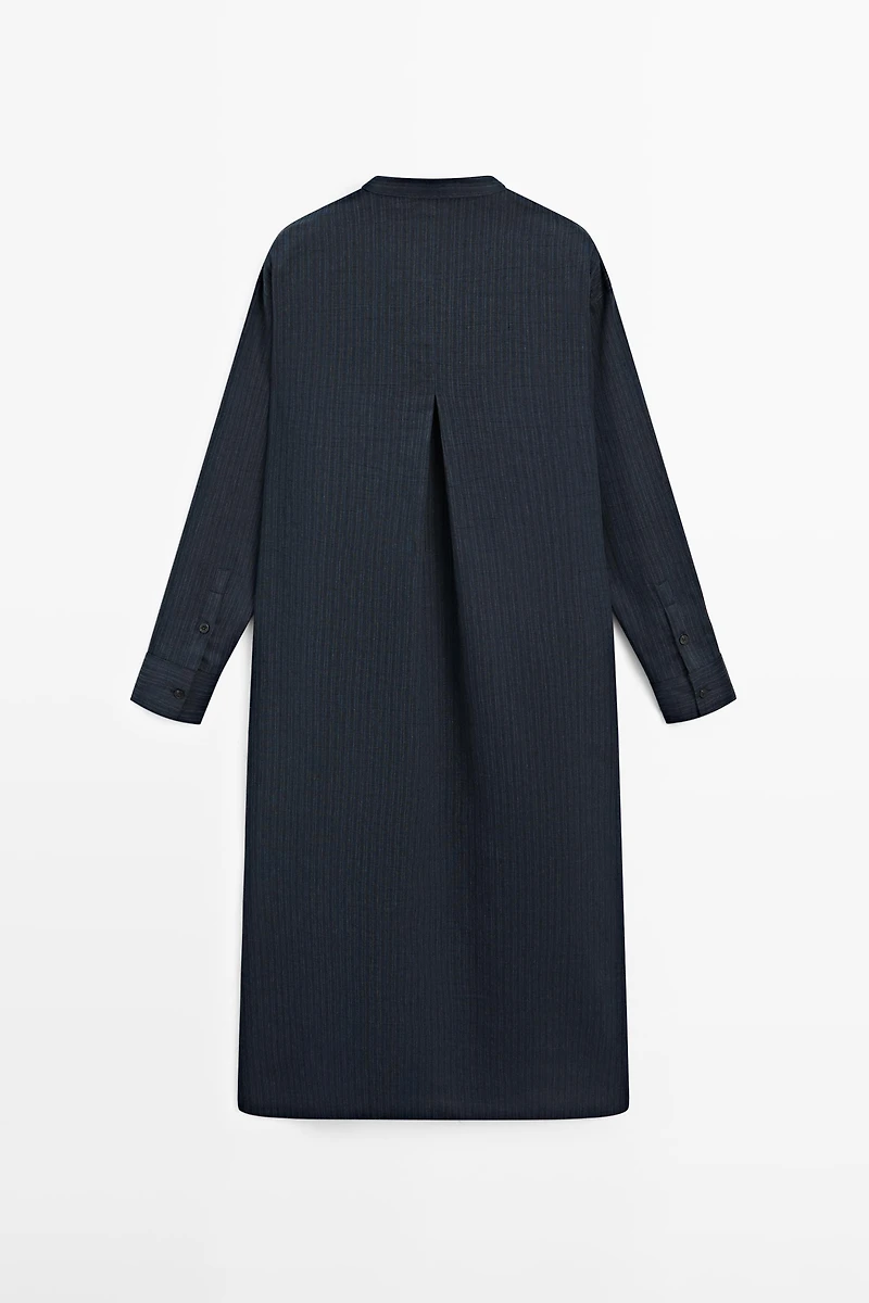 Robe midi fluide chemise