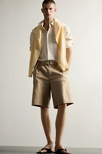 BELTED RELAXED FIT SHORTS