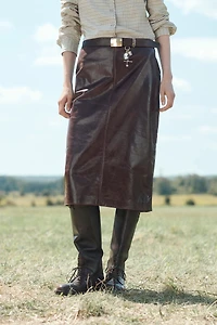 100% LEATHER STRAIGHT SKIRT LIMITED EDITION