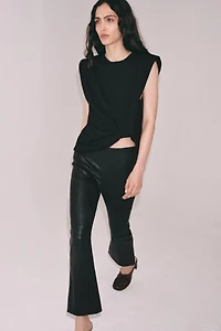 SHOULDER PAD KNIT TOP