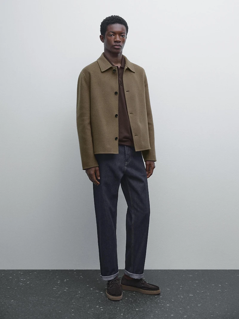 Blouson en laine mélangée