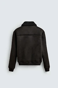 COMBINED FAUX SUEDE JACKET