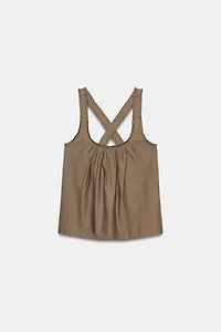 POPLIN STRAPPY TOP